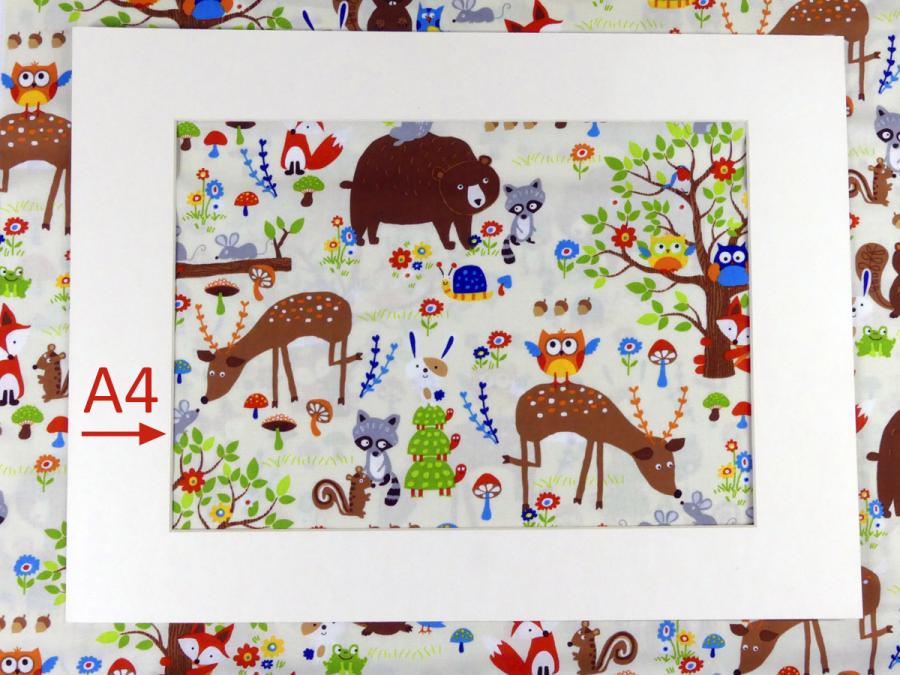 Patchworkstoff Timeless Treasures A4 Ansicht Tiere Kinderstoff